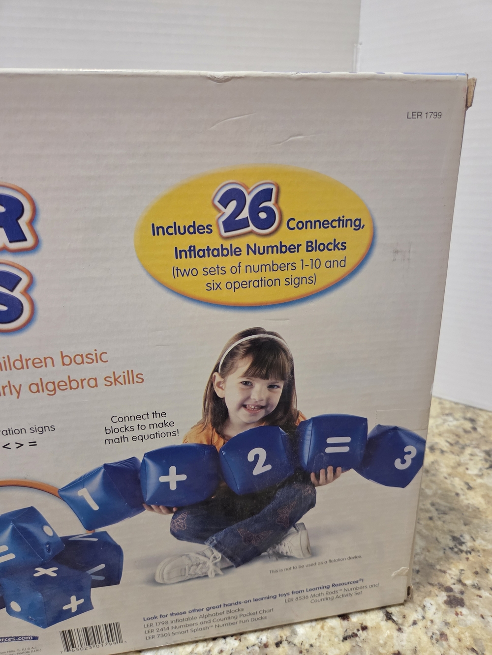 Learning Resources Inflatable Number Blocks Educational Math Equations Ages 4+ - Picture 7 of 7